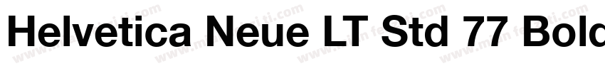 Helvetica Neue LT Std 77 Bold Conde字体转换